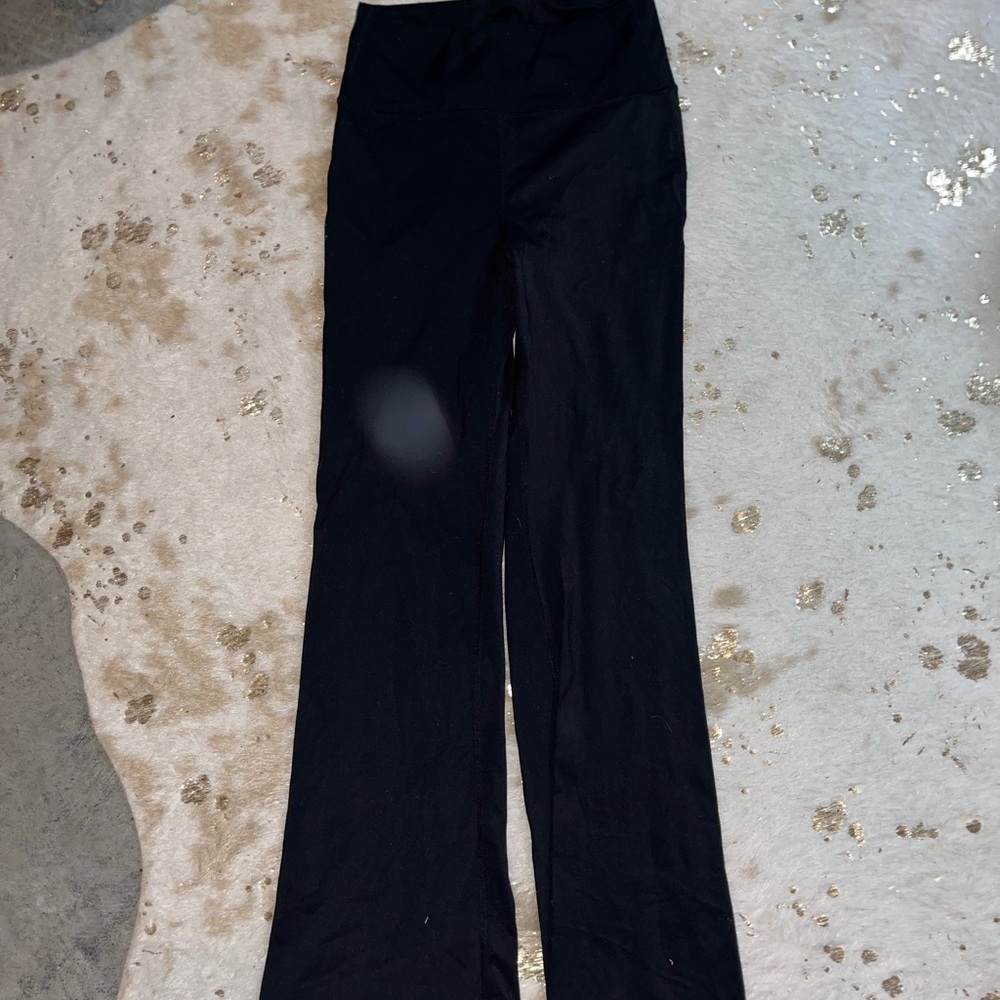Black Women's High-Rise Stretch Flare Pants